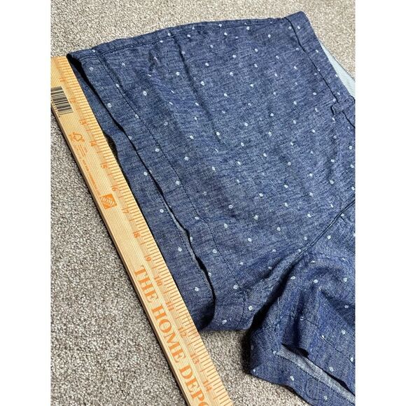 Old navy linen blend shorts womens sz 16 chambray navy dot shorts nwt - Picture 5 of 12